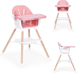 Детско столче за хранене 2 в 1, розово, ECOTOYS