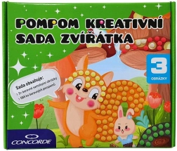 Креативен комплект с помпони Животни