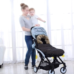 Зимен чувал за количка и шейна с козина 100 см