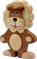 Дървена магнитна фигурка лъв – ръчно изработена декорация 2Kids Toys