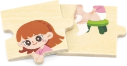 Viga дървени образователни пъзели обличане на деца, 28 части