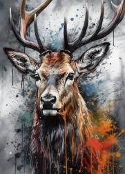 Диамантено рисуване елен 30 × 40 см