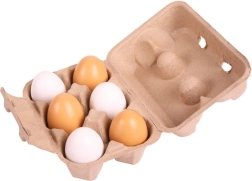 Bigjigs Toys яйца в кутия, 6 бр.