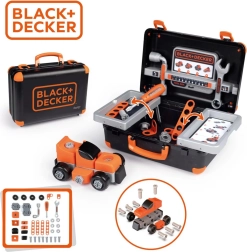 Smoby Black & Decker Куфарче с инструменти и кола за строеж