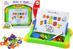 Магнитна образователна дъска с букви и цифри