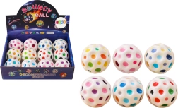 Космическа топка за хвърляне и стискане с релеф, бяла 7 см