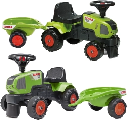 Педален трактор CLAAS Axos 310 Baby с ремарке за деца от 1 година