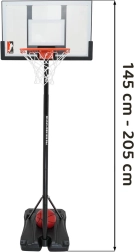 Adjustable Basketball Hoop 205 cm with Accessories