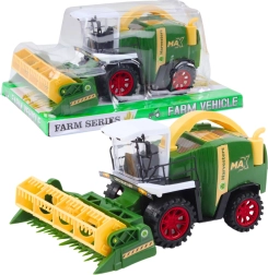 Kids’ combine harvester with header – green farm machine