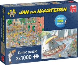 Пъзел JUMBO Jan van Haasteren – Нидерландски традиции 2×1000 части