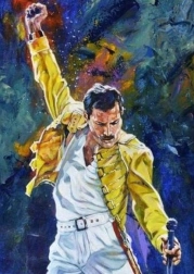 Диамантено рисуване Freddie Mercury 30 × 40 cm