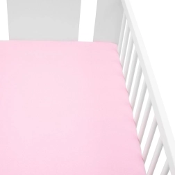 New Baby jersey fitted sheet for cot 120 × 60 cm pink