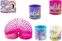 Пластова спираловидна пружина с еднорози, диаметър 6,5 см