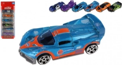 Комплект спортни колички 1:64, 6 бр., метал и пластмаса, свободен ход