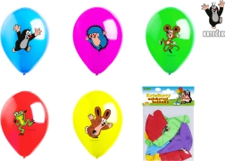 Надуваеми балони Къртичето и приятели 30 см, комплект 5 бр.