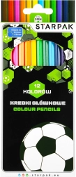Комплект цветни моливи Футбол 12 бр.