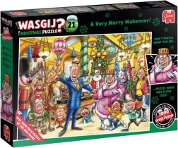 Пъзел JUMBO WASGIJ Christmas 21 – весели коледни промени, 2×1000 части