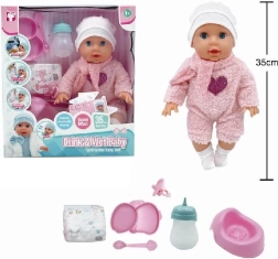 Паненка 35 см пие и пишка Tosia с аксесоари