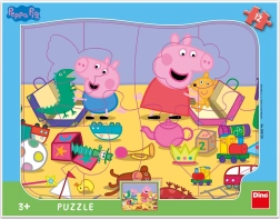 Dino пъзел Прасенцето Пепа си играе – форми 12 части