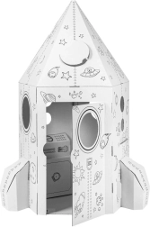 Картонена детска ракета за самостоятелно сглобяване