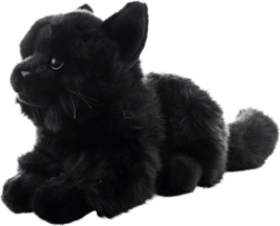 Плюшена черна котка, екологична, 20 см