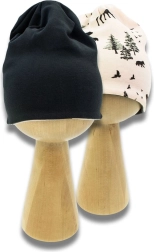Reversible baby beanie Nicol Bambi
