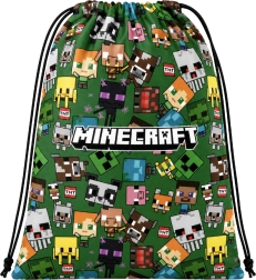 Children’s Minecraft drawstring backpack with Creeper motif