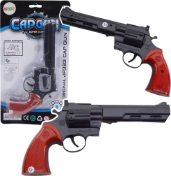 Капсулен револвер черен – играчка и реквизит с реалистичен звук