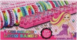 Rubber band bracelet making kit with loom
