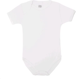 Luxury cotton short-sleeve bodysuit New Baby – white