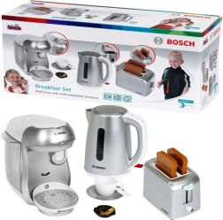 Комплект за закуска BOSCH mini – детска кафемашина, тостер и кана със звуци 3+