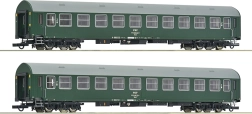 Roco set of 2 PKP passenger coaches H0 Bwxzd Y/B 70