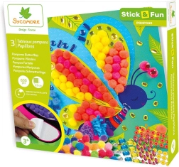 Stick & Fun декориране с помпони Пеперуди