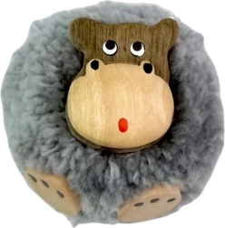 2Kids Toys дървена магнитка с помпон – хипопотам