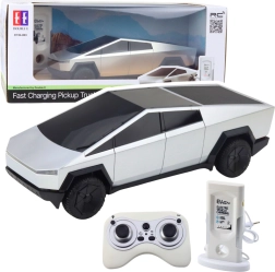 RC пикап с дистанционно управление, сребърен – 4 режима на движение и LED
