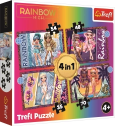 Пъзел 4 в 1 Модерни кукли Rainbow High