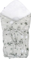 Classic Lace-Up Swaddle Wrap New Baby Grey Stars