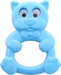 Дрънкалка котенце с подвижни очички 11 см