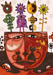 Surreal Cats Puzzle 1000 Pieces MAGNOLIA