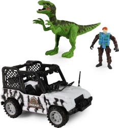 Автомобил Dino Park с динозавър със звук и светлина
