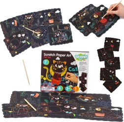 Woopie Art&Fun креативен комплект скреч картинки за деца, 7 части
