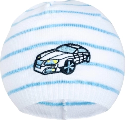 Пролетна шапка New Baby с количка бяло-синя 104 (3–4 години)