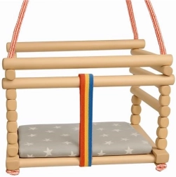 Baby beechwood swing BABY MIX natural with cushion