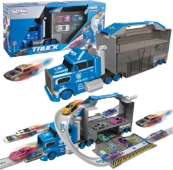 Woopie полицейски камион 2в1 – транспортьор и състезателна писта