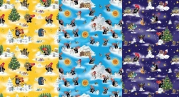 Wrapping paper with the MOLE motif 0.7 × 2 m, mix of designs