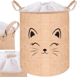 Kruzzel textile basket for toys and laundry with closure 42 l