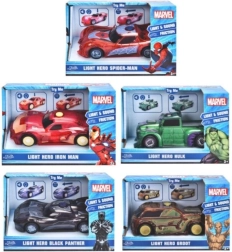 Движеща се количка MARVEL 1:32 със светлина и звук, микс модели