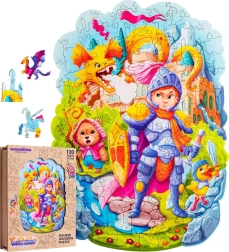 Woodlika дървен пъзел Смелият рицар 120 части