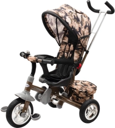 Children’s 3-in-1 tricycle with 360° rotating seat Baby Mix Typhoon, army