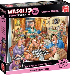 JUMBO пъзел Wasgij Destiny: Игрова вечер 1000 части
